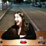 Theresa having fun on the bench