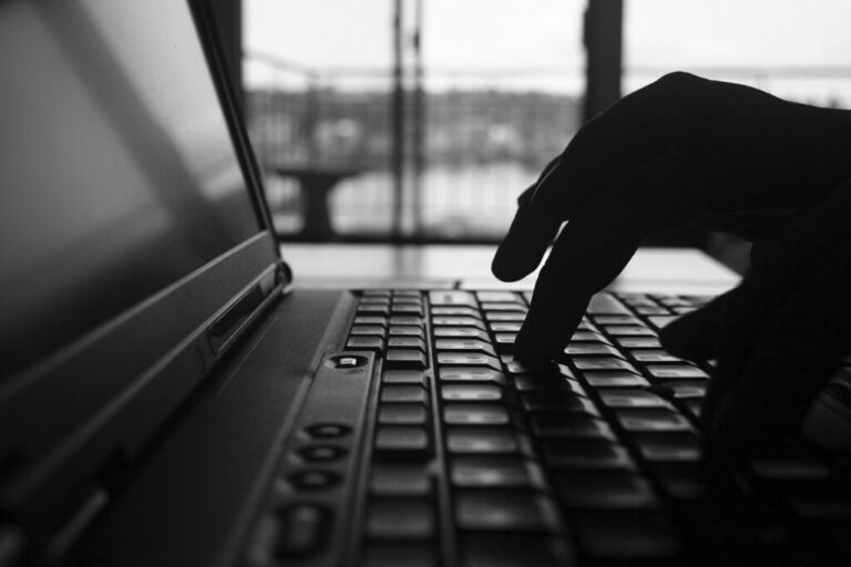 working remote on a laptop