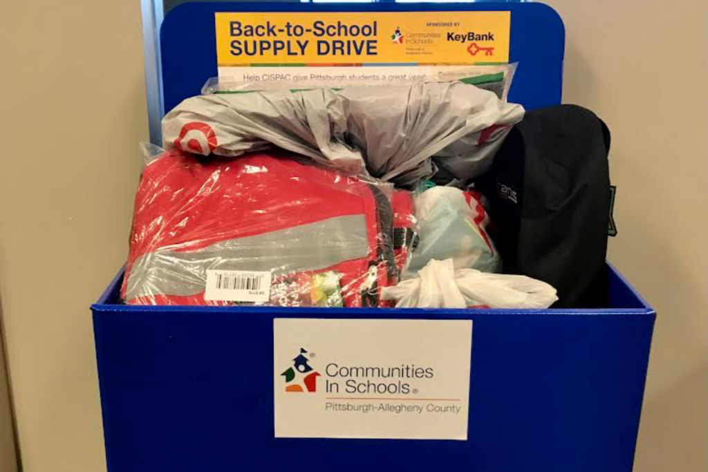 back to school supply drive donations from IQ Inc