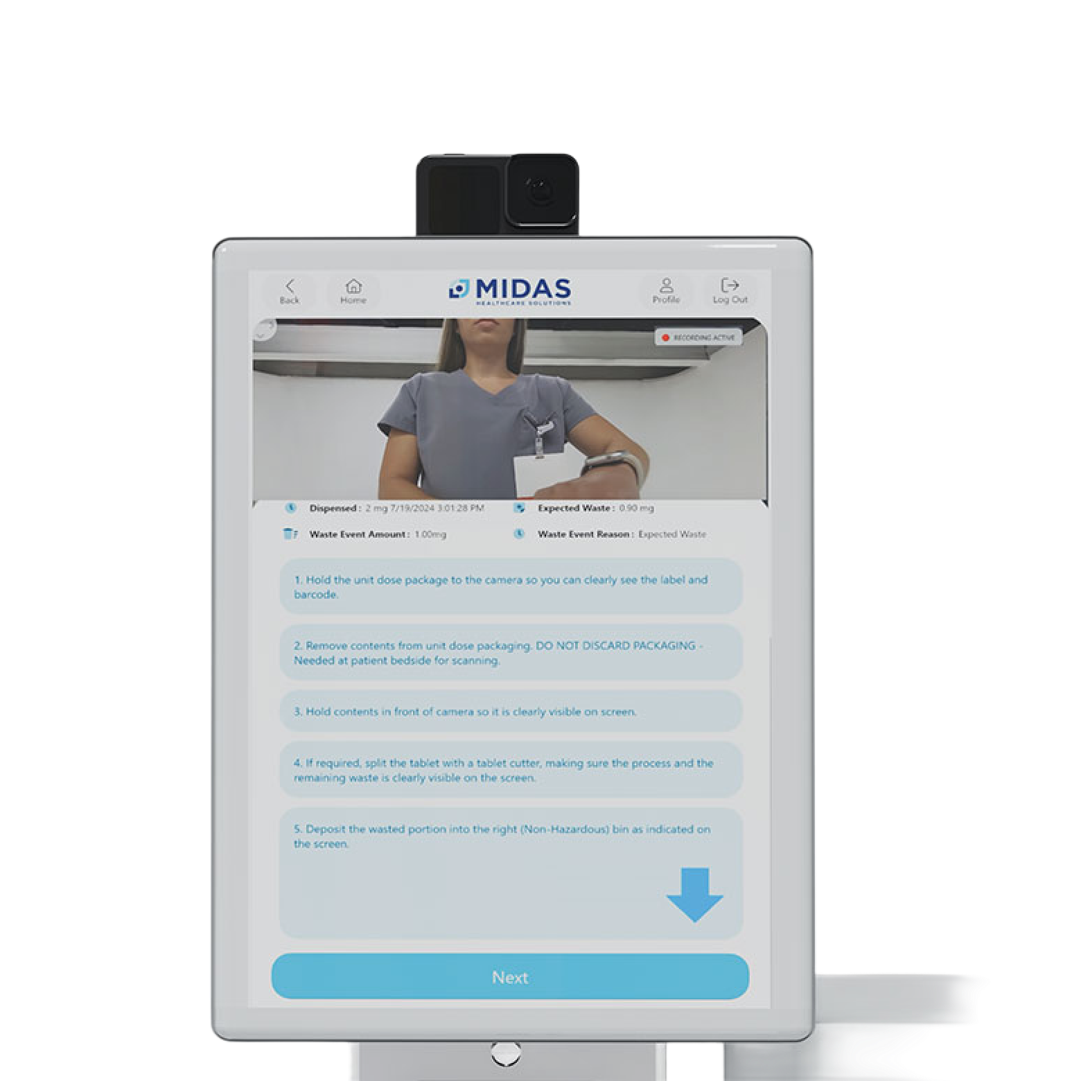 Midas View MedSurg Cart