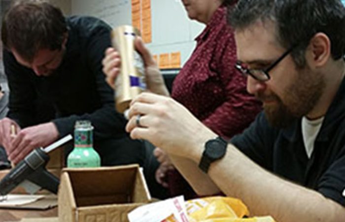 gluing houses together