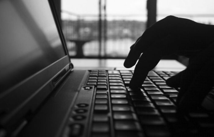 working remote on a laptop